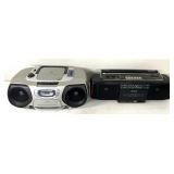 2 boombox/Sony/Phillips cassette/CD