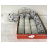 Variety of retro drinking glasses