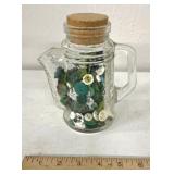 vintage Anchor Hocking Winter glass jar filled