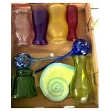 Colorful glass vases