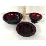 Avon red ruby cape cod Bowls