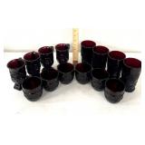 14  Avon red ruby cape cod goblets/glasses