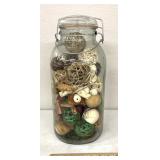 Jumbo ball jar w/ decorative items