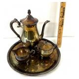Vintage silver tea set