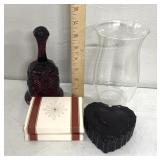 Ruby Red Avon-bell/cricket box/Christmas