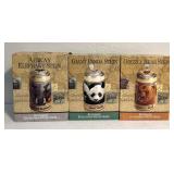 3 Budweiser, endangered species series, Steins