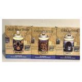 3 Budweiser, endangered species series, Steins