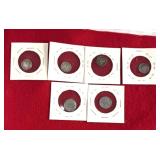 4 mercury dimes-2 Indian head nickels