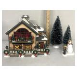 Department 56- Christmas lake chalet gift set