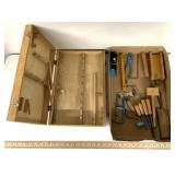 Vintage childrenï¿½s toy tool set with carrier