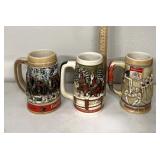 (3) 1984 Budweiser Steins