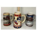 Budweiser Steins (2)1988-(1)1989