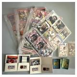 Variety of football cards