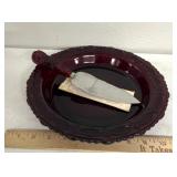 Ruby Red Avon Pie dish and server