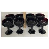 4 large champagne, glasses/4 wine, goblets large