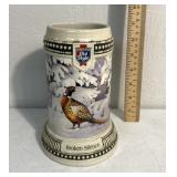 Old Style 'Broken Silence' pheasant beer stein.