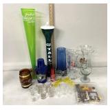 Glass and plastic Advertising glasses/vase/magnets