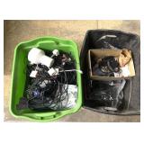 2 totes with miscellaneous electronics