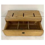 Wooden collection box no key