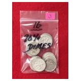 16 - 90% Roosevelt 10 Cents