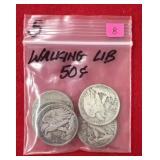 5 - Walking Liberty Halves
