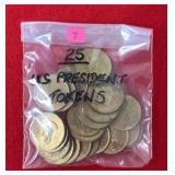 25 - US Presidents Tokens