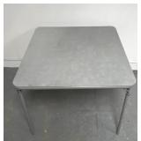 Folding card table, some marks