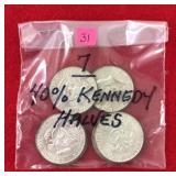 7 - 40% Kennedy Halves