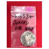1853 Seated Liberty Half Dollar