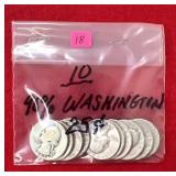 10 - 90% Washington 25 cents