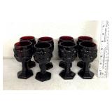 8 vintage Avon 1876 Cape Cod ruby red
