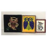 Owl and cat decor
