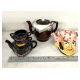 3 vintage tea pots