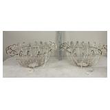 2 primitive metal hanging plant baskets