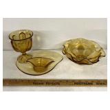 Vintage amber Viking glassware