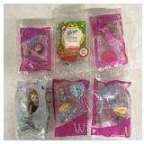 Six McDonaldï¿½s Barbie toys/other doll some opened