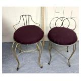 vintage Mid-century Modern vanity stools