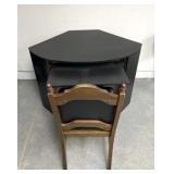 Computer desk with cushioned chair