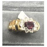 18K G. E. Size 9 ring.