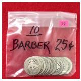 10 - 90% Barber Quarters