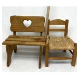 Wooden childrenï¿½s chairs