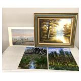 Nature themed print and paintings