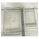 2 Pyrex glass, baking dishes