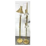 2 vintage floor lamps ware