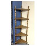 Retro five tier corner plant stand
