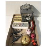 Metal grasshopper figurines/butterfly/ladybug