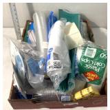 Plastic cups/ napkins/ and other