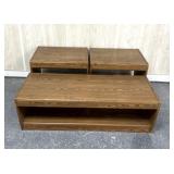 Coffee table/2 stands some ware