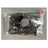1-10 cents Dime bank & $18.38 Face in US coins