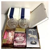 Lead glass bowls/other decor